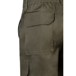 Bermudas sarga bolsillos de algodón y poliéster 200 g/m2 Velilla color verde militar sexta vista