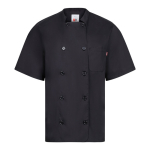 Chaqueta cocina manga corta poliéster y algodón 110 g/m2 Velilla color negro segunda vista