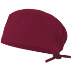 Gorro sanitario de sarga en poliéster y algodón 190 g/m2 Velilla color burdeos