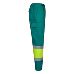 Pantalón de trabajo unisex poliéster y algodón 190 g/m2 Velilla color verde cuarta vista