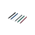 Bolígrafo de aluminio reciclado con acabado de goma tinta azul