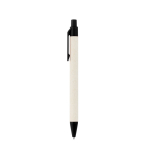 Bolígrafo de aluminio reciclado de cartones de leche tinta azul color negro