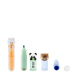 Juego de 3 bolígrafos de colores de animalitos con sello para niños vista principal