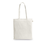 Bolsa de la compra de algodón reciclado y poliéster 150 g/m2 color blanco