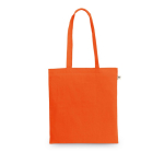 Bolsa de la compra de algodón reciclado y poliéster 150 g/m2 color naranja