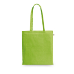 Bolsa de la compra de algodón reciclado y poliéster 150 g/m2 color verde claro