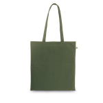 Bolsa de la compra de algodón reciclado y poliéster 150 g/m2 color verde militar