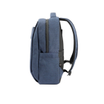 Mochila acolchada de poliéster reciclado para portátil de 15,6” color azul marino tercera vista