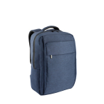 Mochila acolchada de poliéster reciclado para portátil de 15,6” color azul marino
