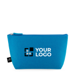 Neceser espacioso de fieltro reciclado con cierre de cremallera vista principal