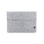 Funda de fieltro reciclado con compartimento para portátil 14” color gris claro