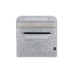 Funda de fieltro reciclado con compartimento para portátil 14” color gris claro