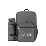 Mochila nevera para pícnic de poliéster reciclado con utensilios vista principal