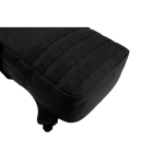 Mochila militar de poliéster reciclado con cintas e insignia color negro octava vista