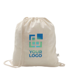 Mochila de cuerdas de algodón reciclado y poliéster 150 g/m2 vista principal