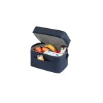 Bolsa térmica de poliéster reciclado con correa ajustable 12L color azul cuarta vista