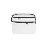 Bolsa térmica de poliéster reciclado con correa ajustable 12L color blanco primera vista