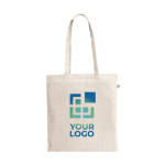 Bolsa de la compra de algodón orgánico con asas largas 180 g/m2 vista principal