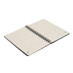 Libreta de fieltro reciclado con tapa semidura A5 hojas a rayas color gris oscuro segunda vista