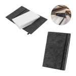 Libreta promocional con tapas de fieltro reciclado A5 hojas a rayas varios colores