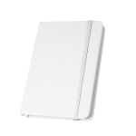Cuaderno de tapa dura parcialmente reciclado A5 hojas a rayas color blanco