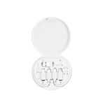 Cable de carga ultrarrápida con set de adaptadores de ABS reciclado color blanco primera vista