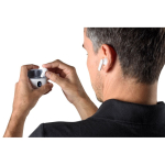 Auriculares inalámbricos de ABS reciclado con 4 horas de autonomía color blanco tercera vista