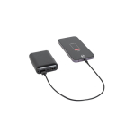 Powerbank ecológico con indicador de carga de 10.000 mAh color negro tercera vista