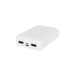 Powerbank ecológico con indicador de carga de 10.000 mAh color blanco primera vista