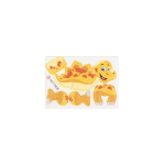 Puzzle 3D de papel 3 en 1 en forma de dinosaurio ideal para niños color natural