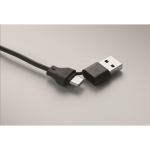 Set 4 en 1 de cables de carga y carga de reloj en llavero color negro vista fotografía septima vista