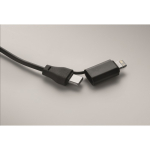 Set 4 en 1 de cables de carga y carga de reloj en llavero color negro vista fotografía