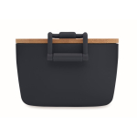 Fiambrera con tapa de bambú y 2 pestañas laterales de cierre 700ml color azul marino septima vista