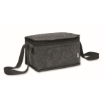 Bolsa nevera personal de fieltro RPET con bolsillo frontal 5L color gris oscuro