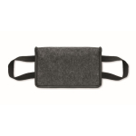 Bolsa nevera personal de fieltro RPET con bolsillo frontal 5L color gris oscuro quinta vista