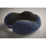 Almohada de viaje de espuma con diseño para dar soporte al cuello color azul vista fotografía tercera vista