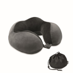 Almohada de viaje de espuma con diseño para dar soporte al cuello color gris oscuro