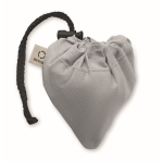 Bolsa compacta y plegable de la compra de algodón reciclado 140 g/m2 color gris tercera vista