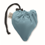 Bolsa compacta y plegable de la compra de algodón reciclado 140 g/m2 color negro mate tercera vista