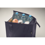 Bolsa nevera de non woven con aislamiento de aluminio 25L color azul vista fotografía tercera vista
