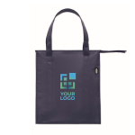 Bolsa nevera de non woven con aislamiento de aluminio 25L color azul vista de impresión