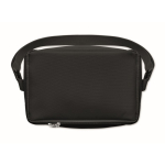 Bolsa nevera de RPET con detalle en la base de corcho 5L color negro cuarta vista