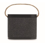 Altavoz negro inalámbrico con asa de transporte de yute 15W color negro quinta vista