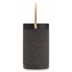 Altavoz negro inalámbrico con asa de transporte de yute 15W color negro septima vista