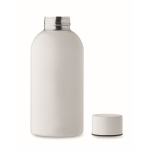 Botella monocromática antifugas de acero inoxidable reciclado 500ml color blanco quinta vista