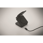 Cargador magnético plegable de ABS 3 en 1 que sirve para soporte color negro vista fotografía sexta vista