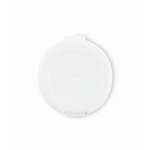 Bálsamo labial vegano con SPF10 y sabor vainilla en estuche redondo color blanco tercera vista