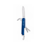 Navaja multifunción de aluminio reciclado y carcasa de colores color azul vista de impresión