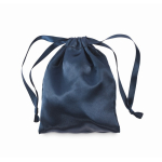 Suave antifaz hecho de poliéster con bolsa de cierre a juego color azul tercera vista