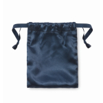 Suave antifaz hecho de poliéster con bolsa de cierre a juego color azul cuarta vista